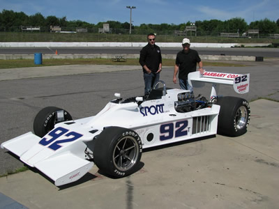 Eagle 72 chassis 7224 at Marshfield Speedway in July 2014.  Owner Mick Anderson is at the rear wing with his son Greg on the left. Copyright Jerry Sullivan 2016. Used with permission.