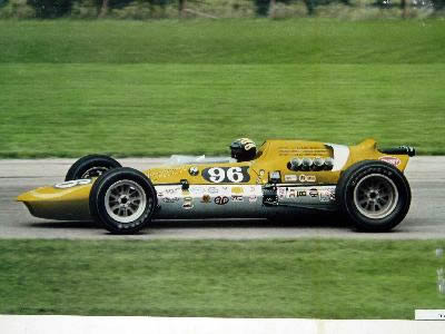 Gary Congton in the 1967 car at IRP in July 1967. Copyright AL Murray 2004. Used with permission.