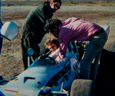 The driver here is unknown, but this photograph from Aspen Raceways in November 1975 appears to show the ex-Jack Eiteljorg Eisert, in Arlon Koops' light blue and wearing Koops' #85. Copyright Ezekiel Ferguson 2020. Used with permission. The driver here is unknown, but this photograph from Aspen Raceways in November 1975 appears to show the ex-Jack Eiteljorg Eisert, in Arlon Koops' light blue and wearing Koops' #85. Copyright Ezekiel Ferguson 2020. Used with permission.