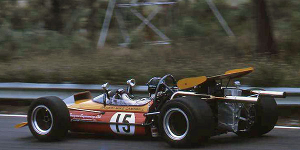 Mike Campbell in the Forsgrini Mk 14 during the Tasman round at Warwick Farm in February 1970. Copyright John Hoey 2007. Used with permission. Mike Campbell in the Forsgrini Mk 14 during the Tasman round at Warwick Farm in February 1970. Copyright John Hoey 2007. Used with permission.