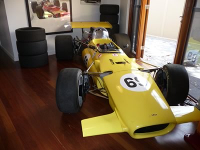 Lola T142 SL142/21 residing in Brenton Griguol's living room Adelaide in 2011. Copyright Brenton Griguol 2011. Used with permission.