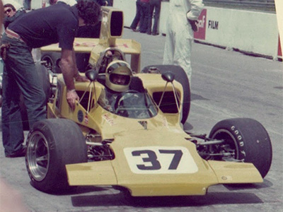 Horst Kroll in his Lola T300 at Mosport Park in June 1974. Copyright Lisa Segura 2026. Used with permission.