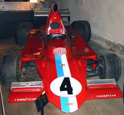 Michel Pilette's Lola T400 on display at the Stavelot Museum. Copyright Toine Pilette 2003. Used with permission.