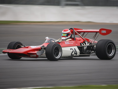 Andrew Thorpe in his Lotus 69 at Silverstone in October 2016. Copyright Paul Conroy 2021. Used with permission.