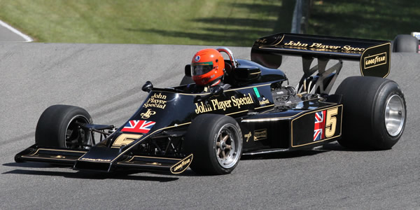 James King in Chris Locke's Lotus 77 at Mont-Tremblant in July 2010. Licenced by Legends of Motorsport under Creative Commons licence Attribution-ShareAlike 2.0 Generic (CC BY-SA 2.0). Original image has been cropped.