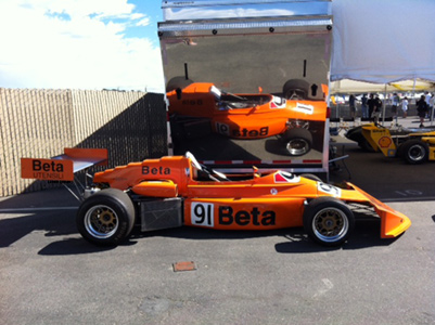 Bill Fickling's March 75B at Laguna Seca in 2013. Copyright Bill Fickling 2021. Used with permission.
