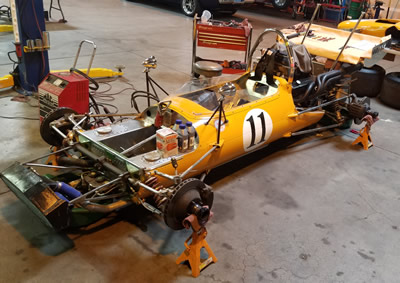 Martin Fogel's McLaren M10A at Integrity Automotive Inc (Sparks, NV) in 2016. Copyright Chris Dickey 2016. Used with permission.