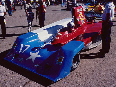 Mark Rose in his modified Lola Can-Am car at Green Valley Raceway in October 1984. Copyright Tom Margie 2016. Used with permission. Mark Rose in his modified Lola Can-Am car at Green Valley Raceway in October 1984. Copyright Tom Margie 2016. Used with permission.