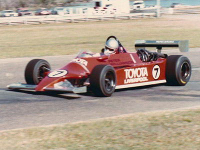 Peter Williamson in the Toyota-engined Toleman TA860. Copyright Chris Waters 2020. Used with permission.