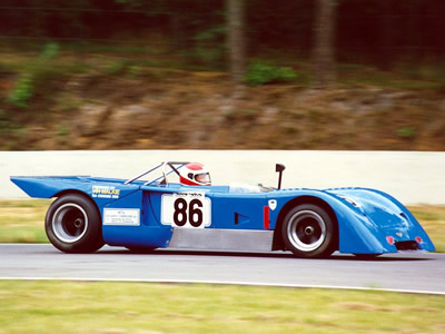 Jean Blaton ('Beurlys') in a Vin Malkie-prepared Chevron B19 in the European Historic GP at Zolder 7-9 Aug 1987. Copyright Norbert Vogel 2009 . Used with permission.