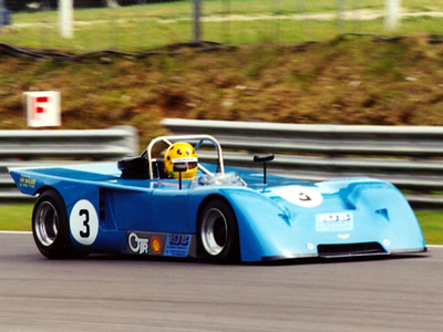Mike Wilds in Richard Budge's Chevron B19 at Brands Hatch in July 2000. Copyright Norbert Vogel 2009. Used with permission.
