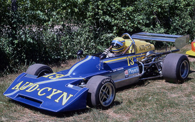 Harry Greenwood at Lime Rock in July 1978 in his March, still with Falconer bodywork and with the Players stickers from 1975. Copyright Bill Wagenblatt 2019. Used with permission.