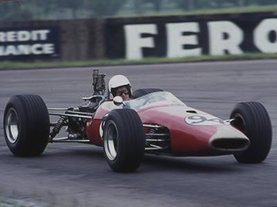 John Walmsley in his Brabham BT18 at Silverstone, probably in 1971. Copyright John Walmsley 2015. Used with permission.