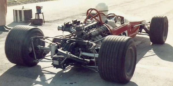 Bernard Worth's ex-Mickels Brabham BT23B at Curborough in the mid-1970s. Copyright John Walmsley 2015. Used with permission.