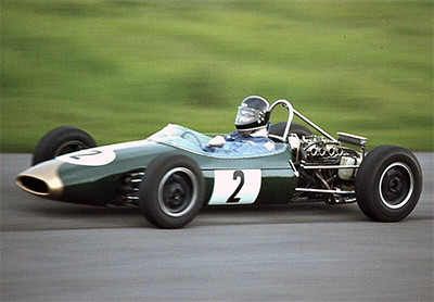 Mike Harrison in his Brabham BT2 at Aintree in June 1979. Copyright Steve Wilkinson 2021. Used with permission.