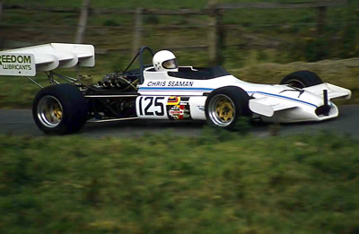 Chris Seaman's mystery Brabham at Harewood in 1981. Copyright Steve Wilkinson. Used with permission.