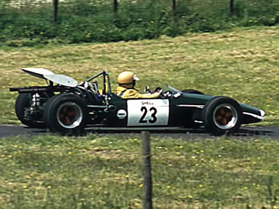 Bob Jennings in his Brabham BT30X at Doune in 1971. Copyright Steve Wilkinson 2006. Used with permission.