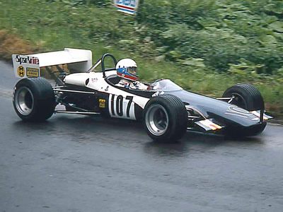 Adrian Hopkins in his Chevron B15 at Shelsley Walsh in August 1981. Copyright Steve Wilkinson 2016. Used with permission.