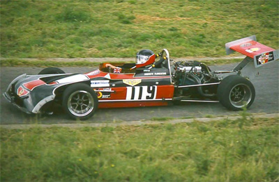 Andrew Florentine in his Chevron at Harewood in 1981. Copyright Steve Wilkinson 2019. Used with permission.