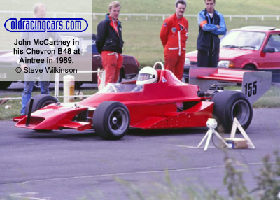 John McCartney's Chevron B48 at Aintree in 1989. Copyright Steve Wilkinson 2020. Used with permission. John McCartney's Chevron B48 at Aintree in 1989. Copyright Steve Wilkinson 2020. Used with permission.