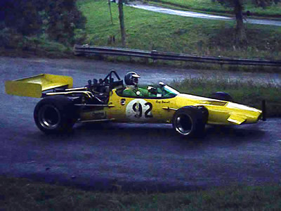 Sir Nick Williamson driving Tony Bancroft's McLaren M10B at Prescott in Sep 1974. Copyright Steve Wilkinson 2006. Used with permission.