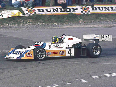 Alex-Dias Ribeiro in his works March 762 at Thruxton in April 1976. Copyright Steve Wilkinson 2025. Used with permission. Alex-Dias Ribeiro in his works March 762 at Thruxton in April 1976. Copyright Steve Wilkinson 2025. Used with permission.