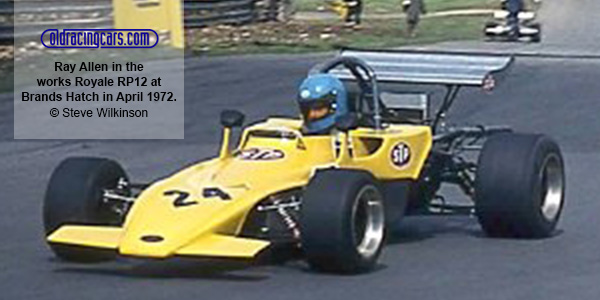 Ray Allen in the 
works Royale RP12 at Brands Hatch in April 1972. Copyright Steve Wilkinson 2009. Used with permission.