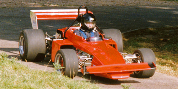Richard Jeanes in the Taydec F2 at Wiscombe Park in 1990. Copyright Steve Wilkinson 2019. Used with permission.