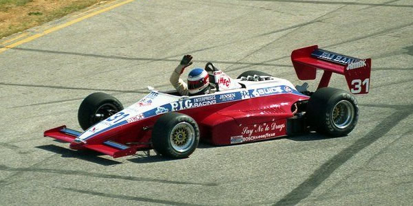 Jon Beekhuis waves to the crowd after the ARS race at Cleveland in July 1988. Copyright Mark Windecker 2016.  Used with permission.