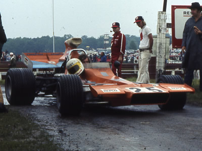 Who said F5000 wasn't glamorous?  Johnny Walker tried to remember why he gave up Australia for a wet weekend in Mid-Ohio. Copyright Mark Windecker 2005.  Used with permission.
