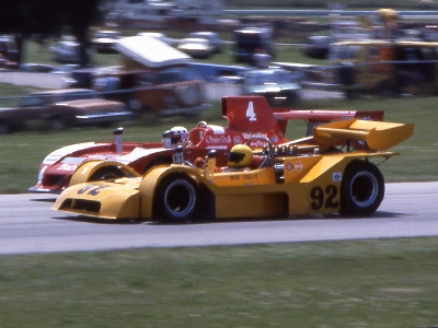 Bob Goulet in his Can-Am modified Mk 18 at Road America in 1980. Copyright Mark Windecker 2005. Used with permission. Bob Goulet in his Can-Am modified Mk 18 at Road America in 1980. Copyright Mark Windecker 2005. Used with permission.