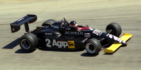 Steve Shelton in his AGIP Swift DB4 at Road Atlanta in 1988.  Copyright Mark Windecker 2014.  Used with permission.