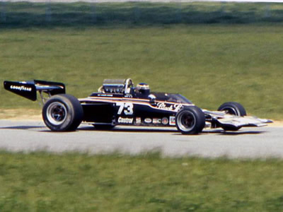 Tony Adamowicz in his oft-crashed T330 HU10 at R3 Michigan in 1973. Copyright Mark Windecker 2004. Used with permission.