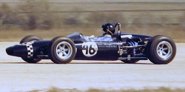 Bill Wolfe in his Lotus 41 at Seguin in 1968.  Copyright Bill Wolfe 2018.  Used with permission.