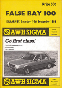 False Bay 100 1983 program cover